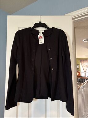 Black Button-Front Jacket
